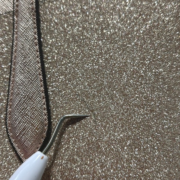 Kate Spade New York Shimmy Large Glitter Tote Bag in Rose Gold NWOT - Picture 3 of 13